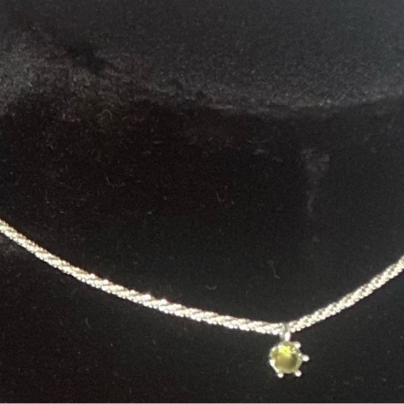 925 Silver Necklace with Zircon Pendant - Picture 4 of 6